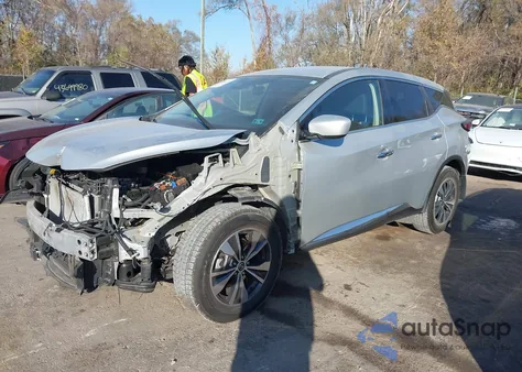 2021 Nissan Murano S Intelligent Awd z USA, uszkodzony, nr VIN 5N1AZ2AS5MC137134